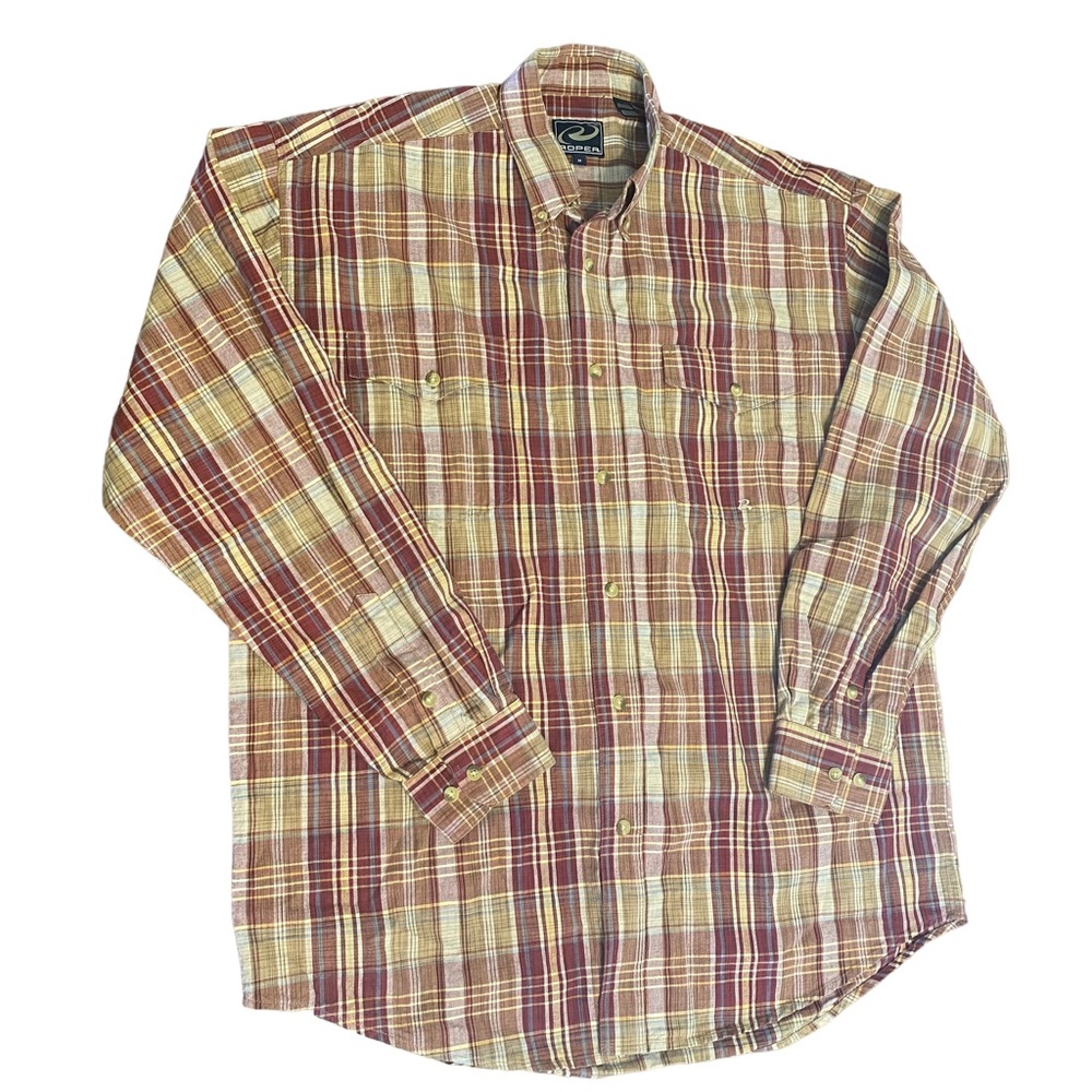 Roper Men’s Plaid Button Down Fall Winter Ling Sleeve